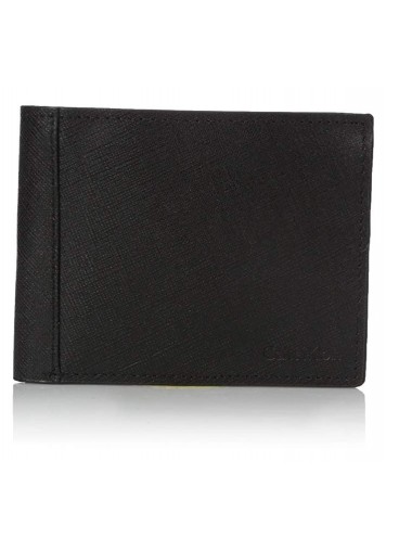 [優質小牛皮] Calvin Klein Saffinao Leather Slim Wallet / Black  